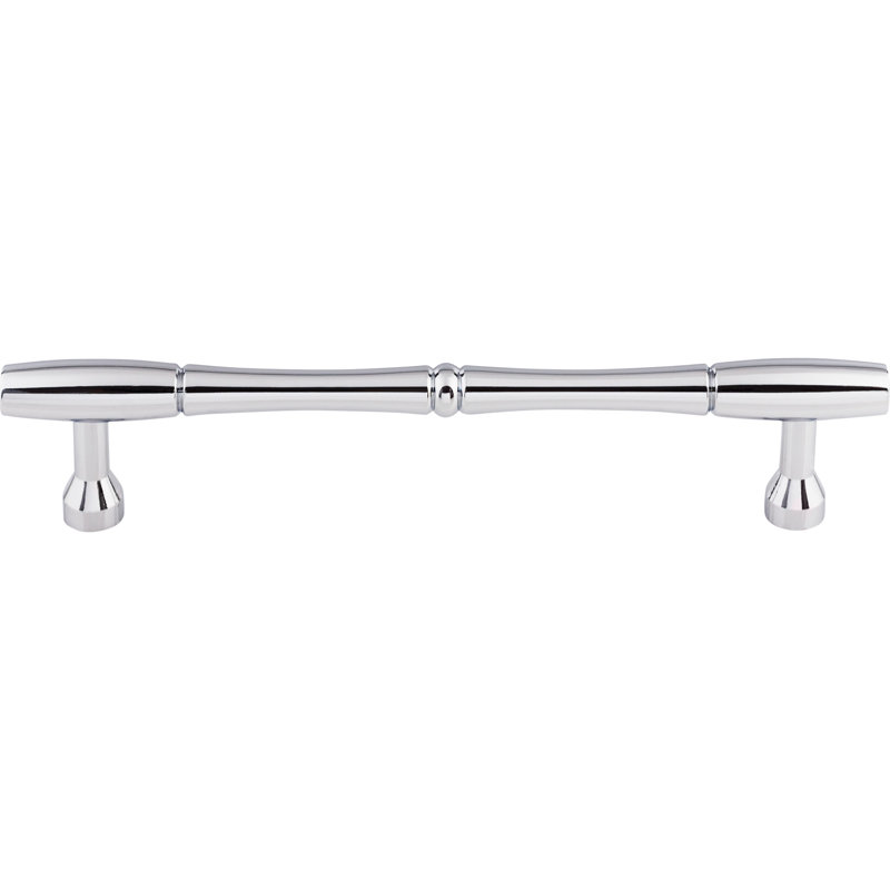 Bamboo Bar Pull, Polished Chrome, 7" Center to Center