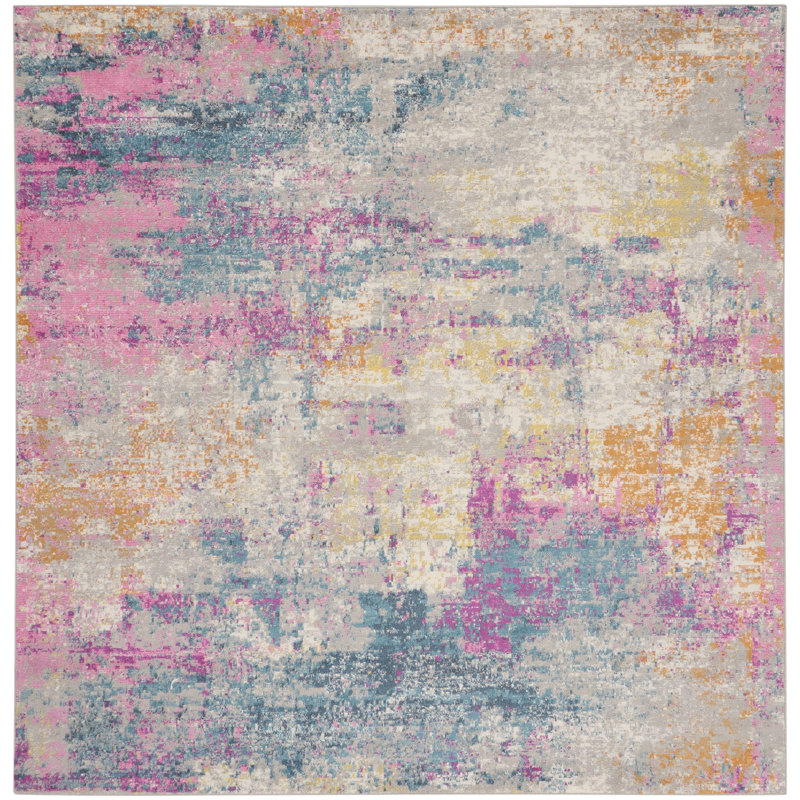 Abbate Abstract Indoor Rug, Square 10'