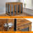 38.6" Stylish Dual-Function Rustic Wooden Dog Crate & End Table – Pet-Friendly Furniture with Chew-Resistant Design-1837224058