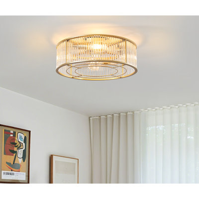Ventilateur de plafond encastré moderne 19 "avec lumière