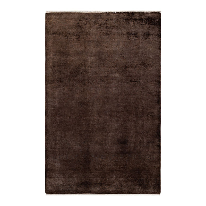 Ymari One-of-a-Kind 4' X 6' New Age Wool Area Rug Brown