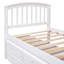 Lit plateforme simple avec rangement en bois massif et 6 tiroirs, blanc-400051402
