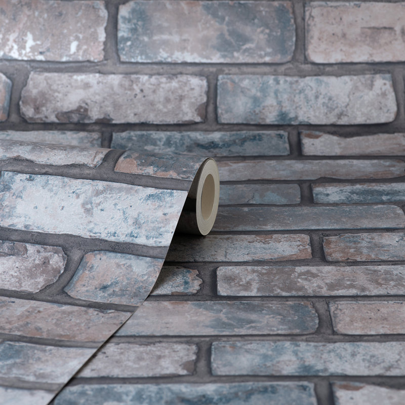 Darren Grey Loft Brick Wallpaper