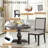 Fabric Upholstered Side Chair Soild Wood Dining Chair-533518807
