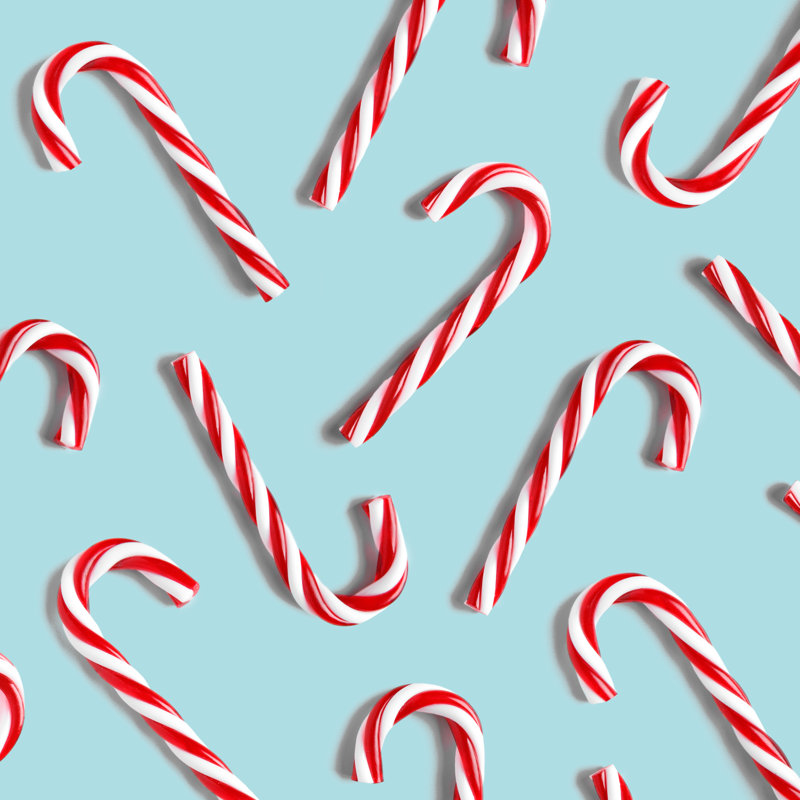 Christmas Candies - Wrapped Canvas Print, 76cm H x 76cm W x 3.8cm D