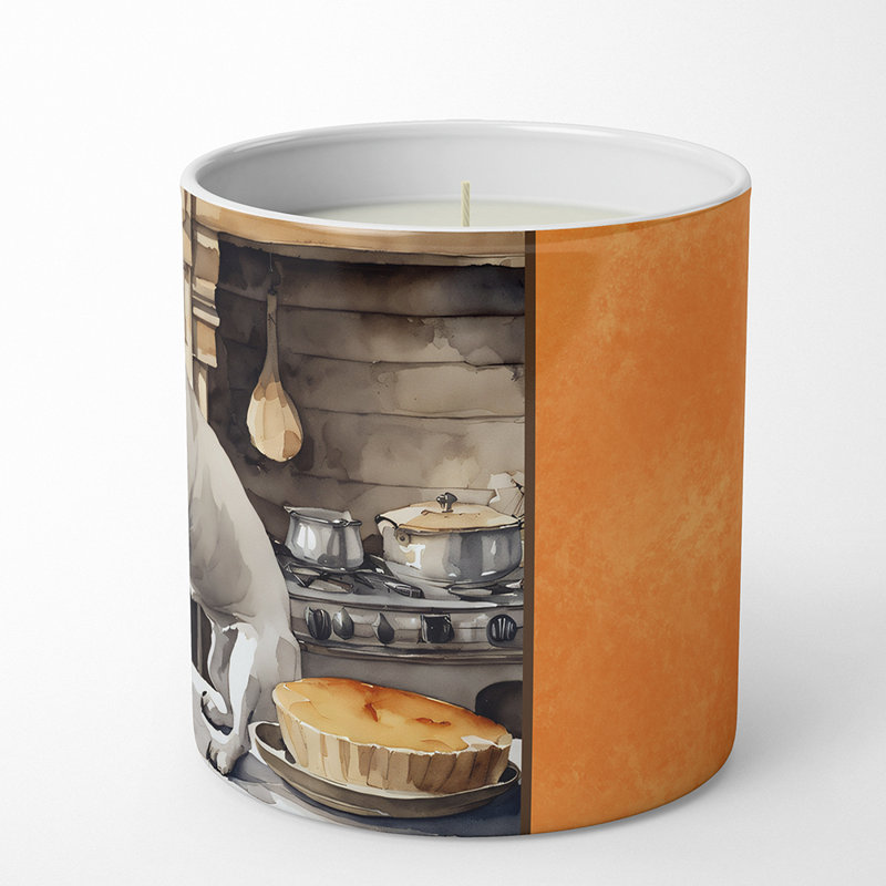 Bougie parfumée Pumpkin Pie avec support en céramique