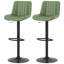 Ensemble de tabourets de bar pivotants, tabourets de bar à hauteur de comptoir avec dossier en forme de coquille, tabourets de bar réglables en cuir pour comptoir de cuisine, îlot, bar, salle à manger-97865836