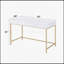 Bureau de coiffeuse rectangulaire chic avec rangement élégant et attrait moderne