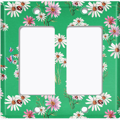 Patterned 2 - Gang Rocker Standard Wall Plate