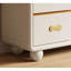 Commode d'appoint simple en bois massif blanc