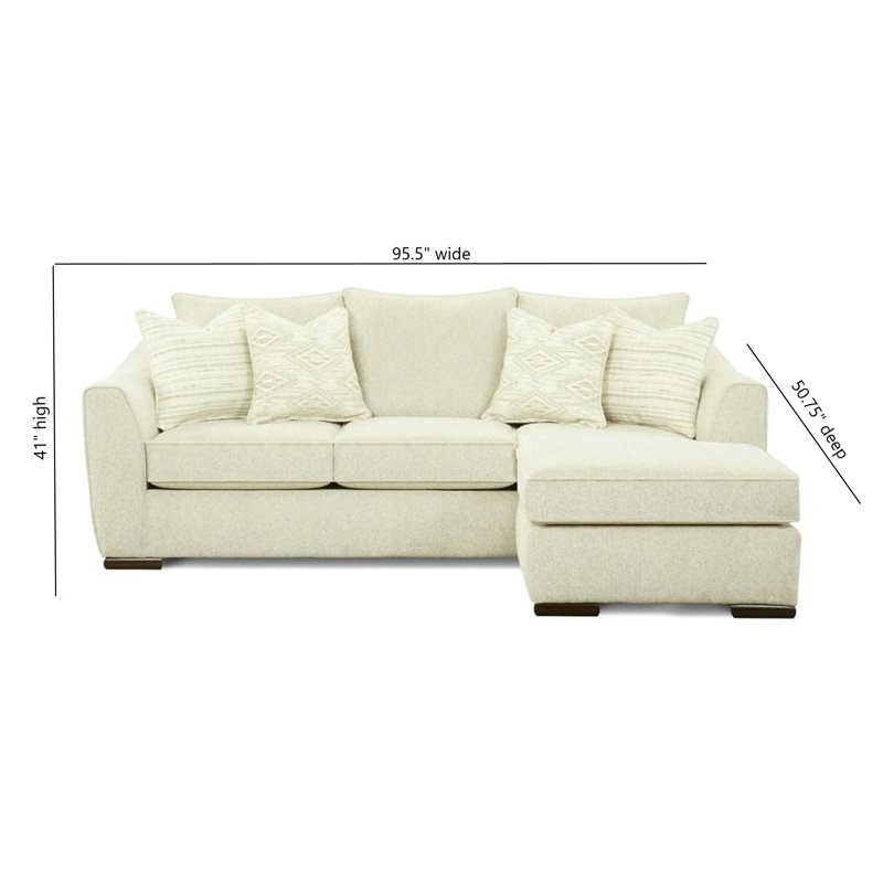 Lantilly Upholstered 95.5'' Sofa & Chaise