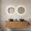 Ensemble de meuble-lavabo mural 60 po avec lavabo double 60 po et comptoir en pierre frittée, ensemble de meuble-lavabo mural moderne espresso