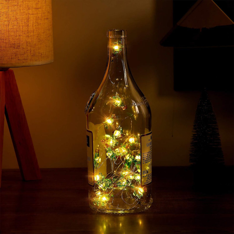10Ft 30 Christmas Tree LED String Lights Battery Powered With 8 Flicker Modes, Remote And Timer For Christmas, Winter, Wedding