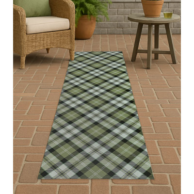 Anthony Plaid Non-Slip Outdoor Rug