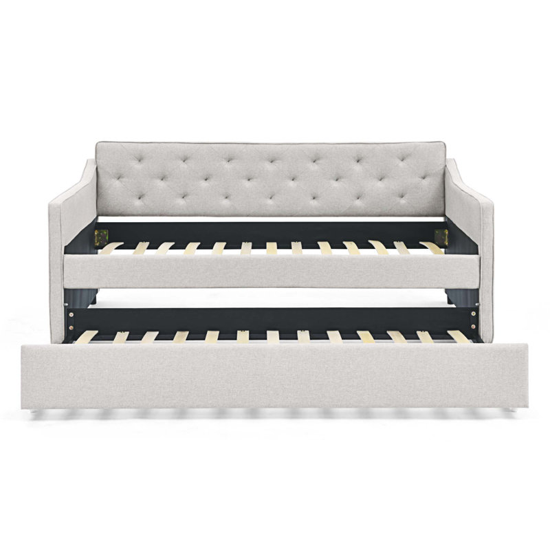 Lit de jour rembourré Natrina, Beige