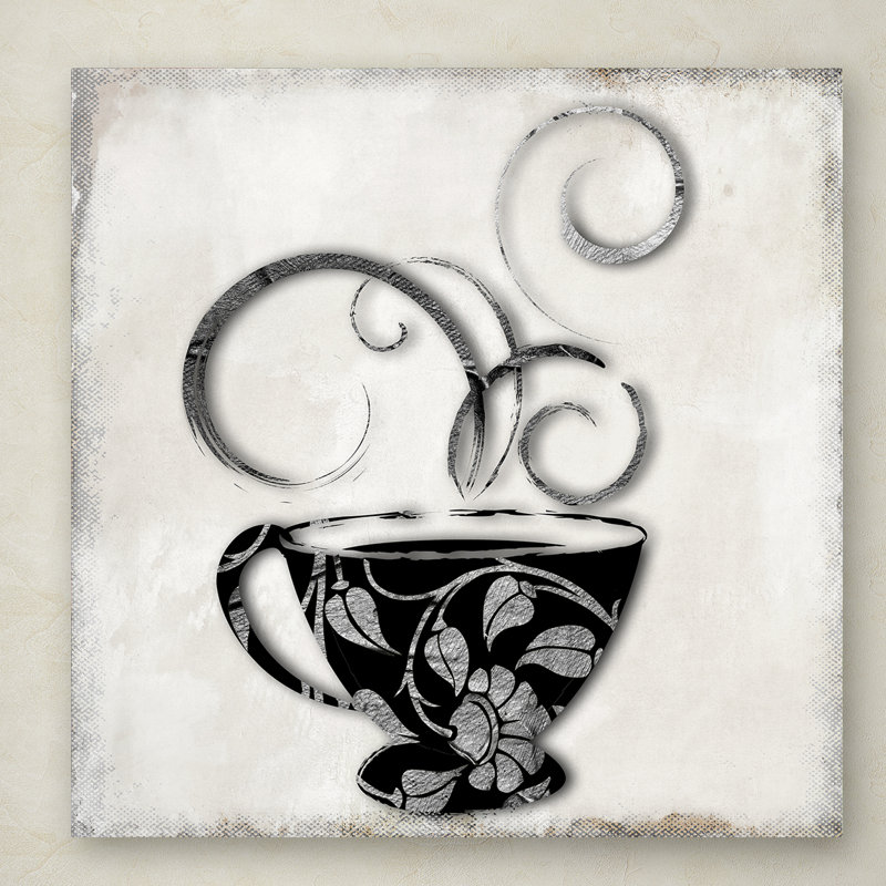 Jadaya Silver Brewed 1 ', impression sur toile tendue, H 24 po x l 24 po x P 2 po