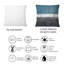 Carré, sarcelle rencontre l'art abstrait gris - coussin décoratif moderne-60158651