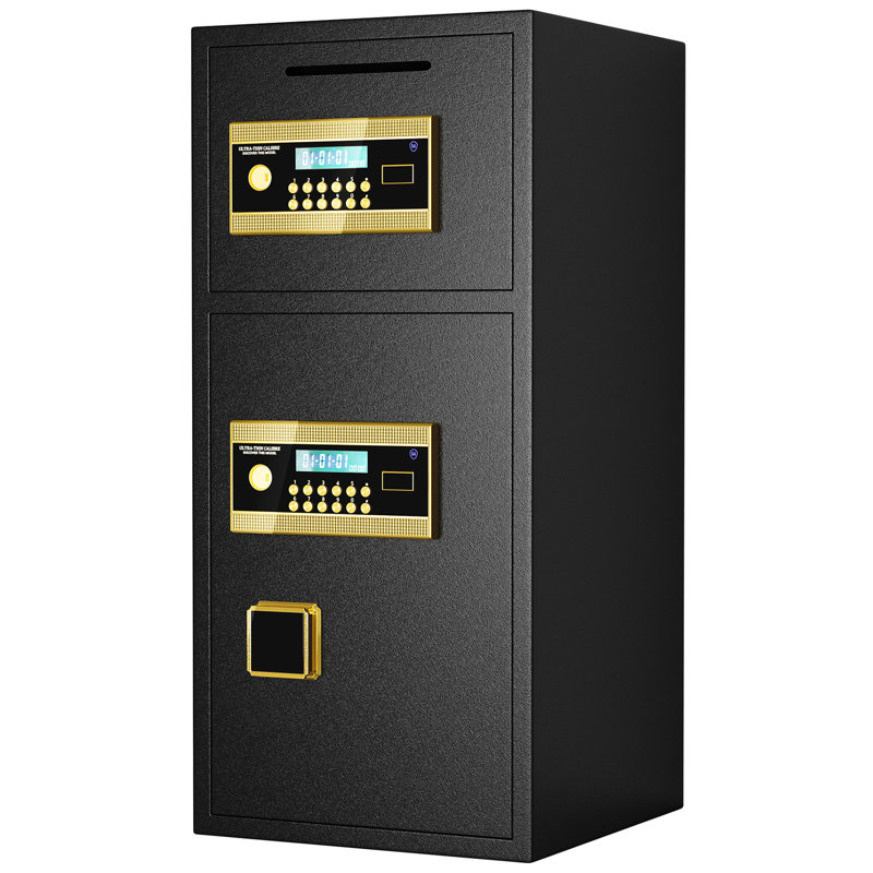 5.0 Cubic Feet Office Safe With Extra Large Compartments - , Waterproof, Hidden Code Function Double Door, Coin-operated For Home, Hotel Home Waterproof Bag Function,