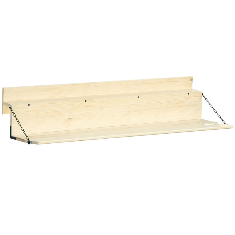 Table de balcon, barre de garde-corps pliable en bois d'épinette, table de service et bureau, peut accueillir jusqu'à 3,9 pouces