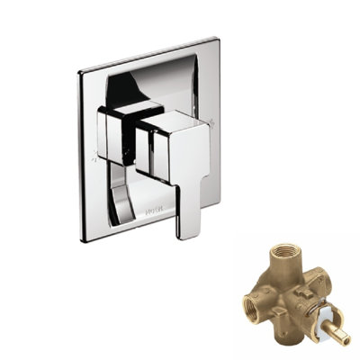 Robinet de douche 90 degré moen ksv90-p-ts2711bn en nickel brossé