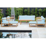 Venice Teak 8 Piece Deep Seating Group With Coffee Table