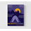 Affiche de camping «Recrée responsable», affiche de nature mauve, art mural de camping, décor de chalet en bois rustique, grande aventure violette