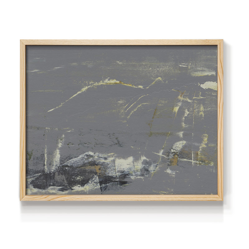 Mystique Abstract I -Framed Print - Restickable, 8" H x 10" W, Natural