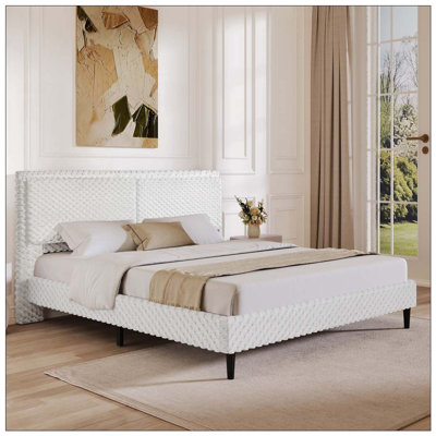 Simple Modern Plush Soft Bed Comfortable Backrest Bedroom Bed