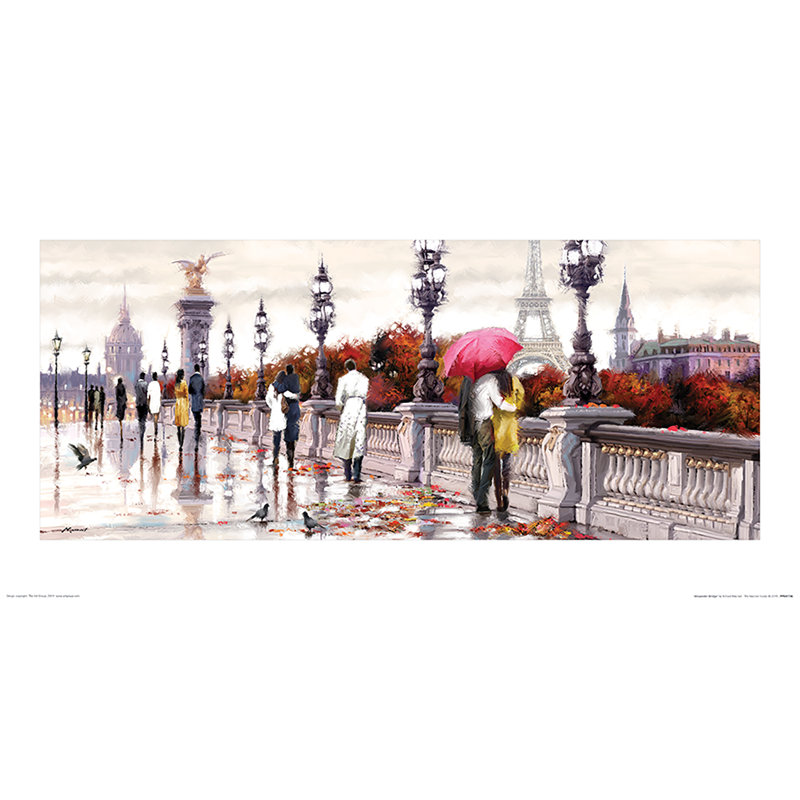 Alexander Bridge 1 Piece Painting, 30 cm H x 60 cm W x 0.01 cm D