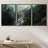 Misty Forest Landscape "Hazy Moody Dark Green River Nature Artwork, Tranquil Panoramic Modern Rustic Woodland Wall Pictures, Framed Canvas Giclée Print 3 Pieces Wall Art" 16"x24"x3 pcs, 24"x36"x3 pcs-119385153-91258538