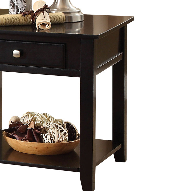 Table de bout de 22 po de largeur avec surface et fonctionnalité - Living High Elegant Aspect