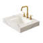 Meuble-lavabo suspendu de luxe de 61 cm avec lavabo en céramique, style moderne familial. Meuble-lavabo suspendu préassemblé, de style milieu du siècle, en pierre frittée.