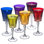 Colored Wine Glasses - Set of 6 Wine Goblets - Glassware - Water Goblets - 7.5 oz, Purple