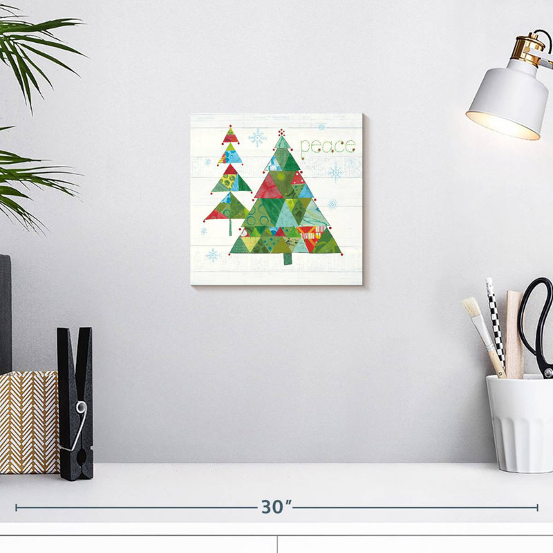 Patchwork de Noël Lelend, H 10 po x l 10 po