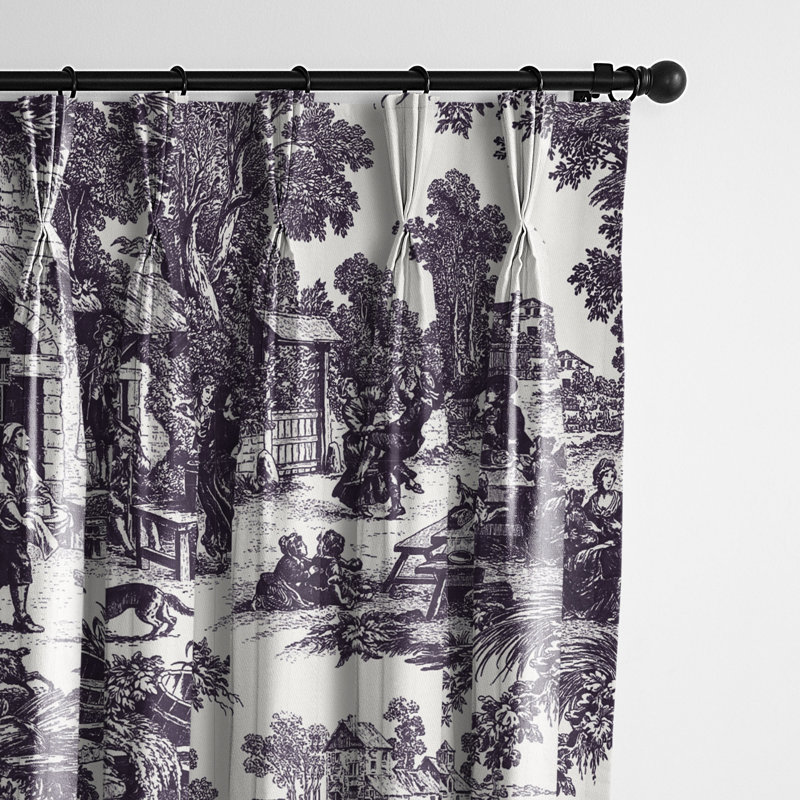 Paire de rideaux Au Village Toile, L 40 po x L 84 po, Aubergine