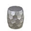 Table de bout moderne en aluminium ET101 de 21 po de hauteur, table d'appoint avec base à motif de losanges argenté brillant, même modèle Asg150108442-827010513