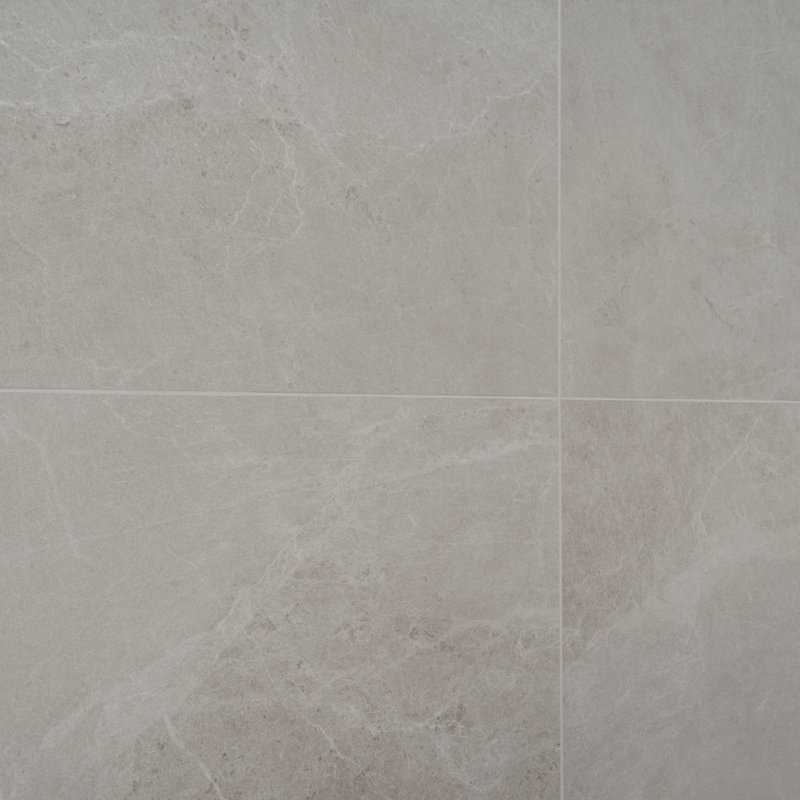 Limetech 23,62 po X 47,24 po Carreau de plancher et de mur en porcelaine matte (15,49 pieds carrés / caisse), Blanc craie