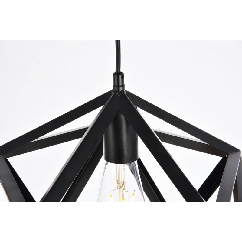 Luminaire suspendu géométrique à 1 lumière Arda, H 14,6 po x l 13 po x P 13 po