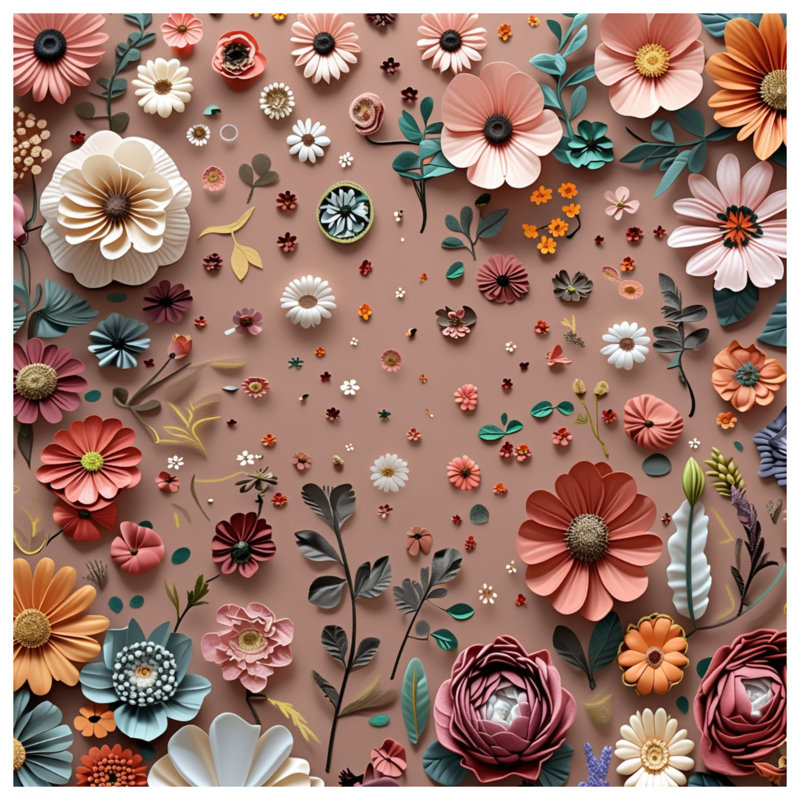 Tapis de bain floral Boho, 24 po L x 17 po L