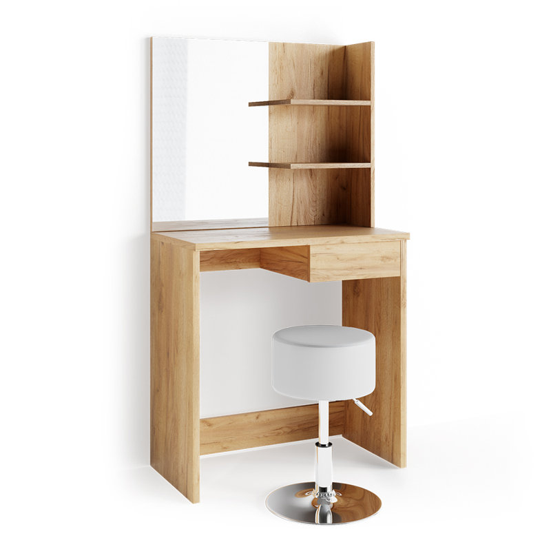 Aali Dressing Table with Mirror, Brown