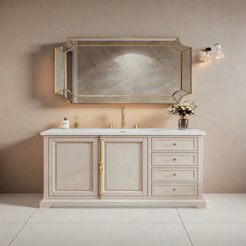 American modern style bathroom cabinet, 67""