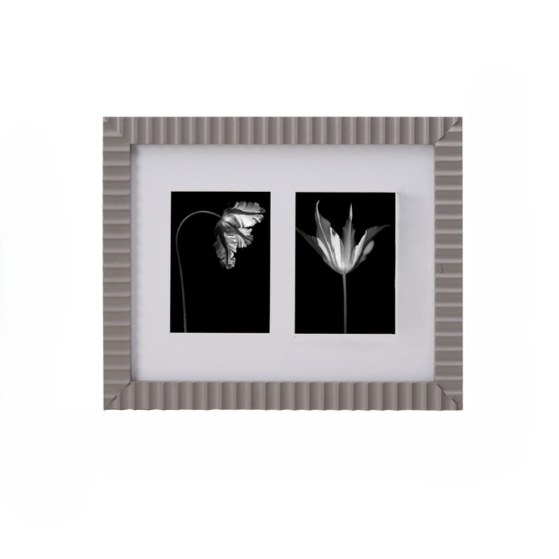 Mikasa Rippled  2-Opening Picture Frame, Holds Two 5x7 Inch Photos