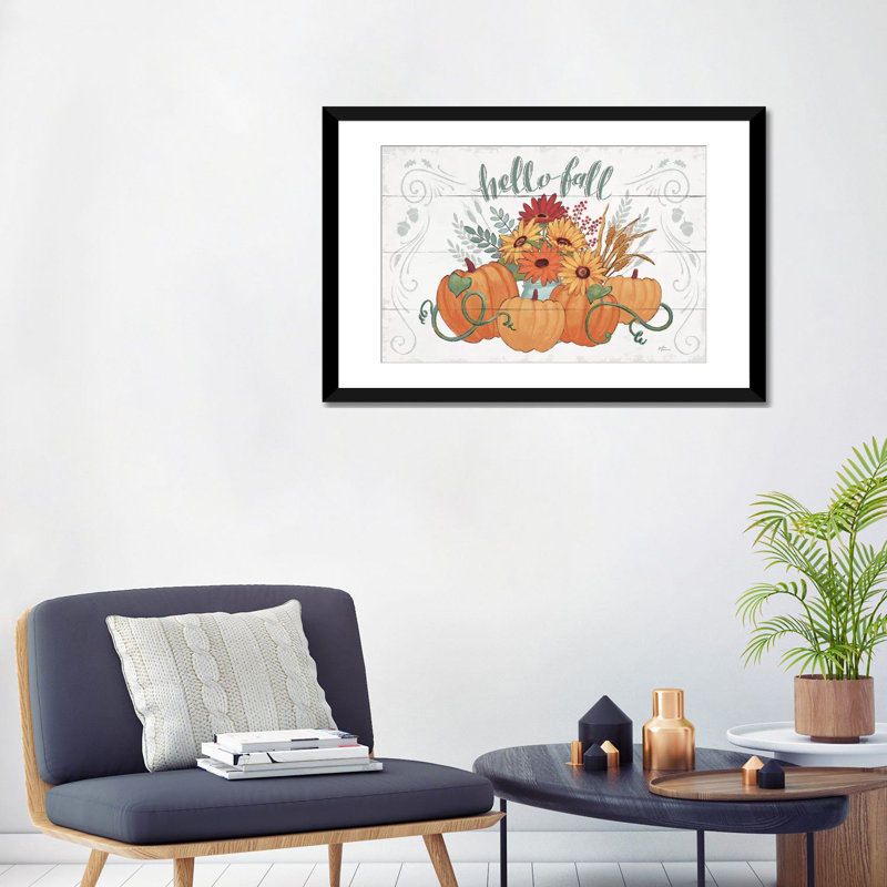 «Fall Fun I» par Janelle Penner - Estampe numérique sur toile tendue avec châssis, H 24 po x l 32 po x P 1 po, Blanc
