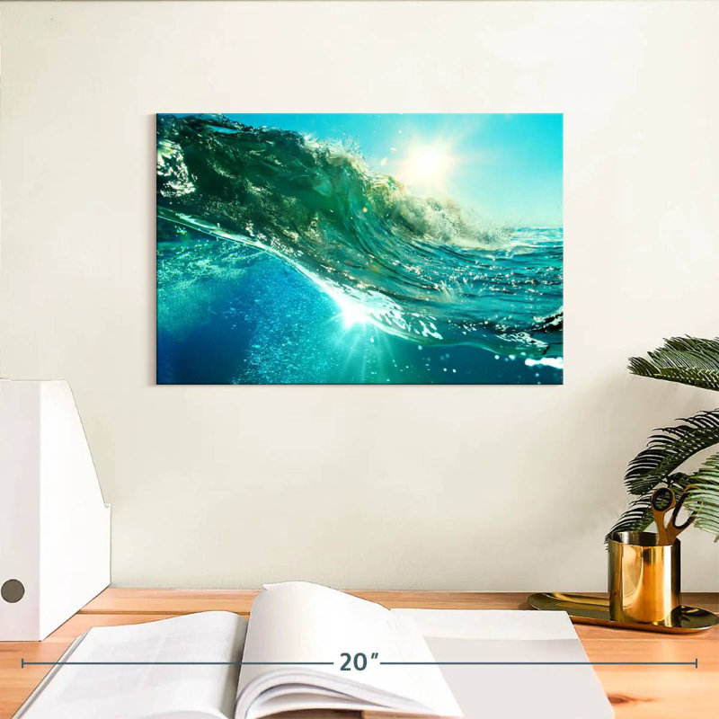 Gillard Sunlit Ocean Wave, H 8 po x l 12 po