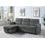 Canapé-lit modulaire réversible moderne en velours gris clair de l 81,5 po avec méridienne de rangement et poche latérale-1788447162-1788447046