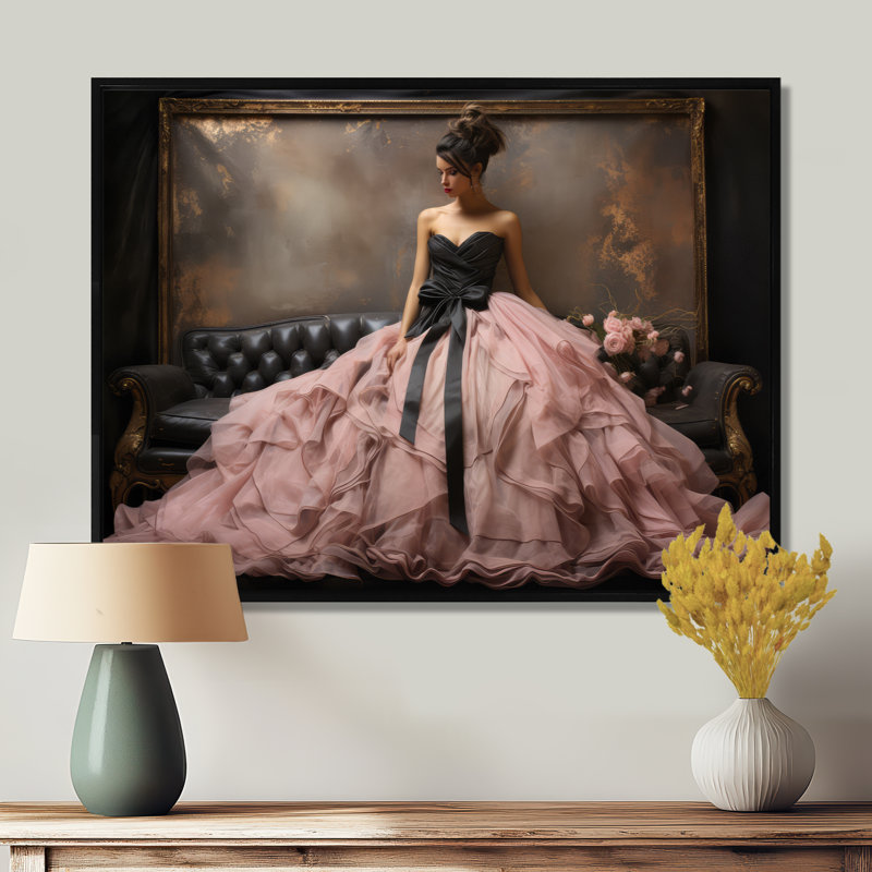 Fashion Fashion Elegance Unveile II - impressions encadrées, Cadre flottant noir, 30" H x 40" W