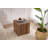 Chrisina Modern Walnut Side Table, 17.7 x 19.7 x 17.7 inches | 100% MDF with 0.7-inch Thickness | Stylish Solid Color Design, Perfect for Living Room or Bedroom | Durable and Elegant Furniture for Contemporary Spaces