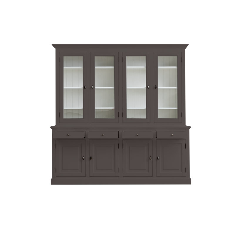 Topeka Display Cabinet, Beige Grey/White