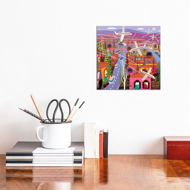 Popocatepetl From Sunset Boulevard by Charles Harker - Wrapped Canvas Panoramic Print, 30.48 cm H x 30.48 cm W