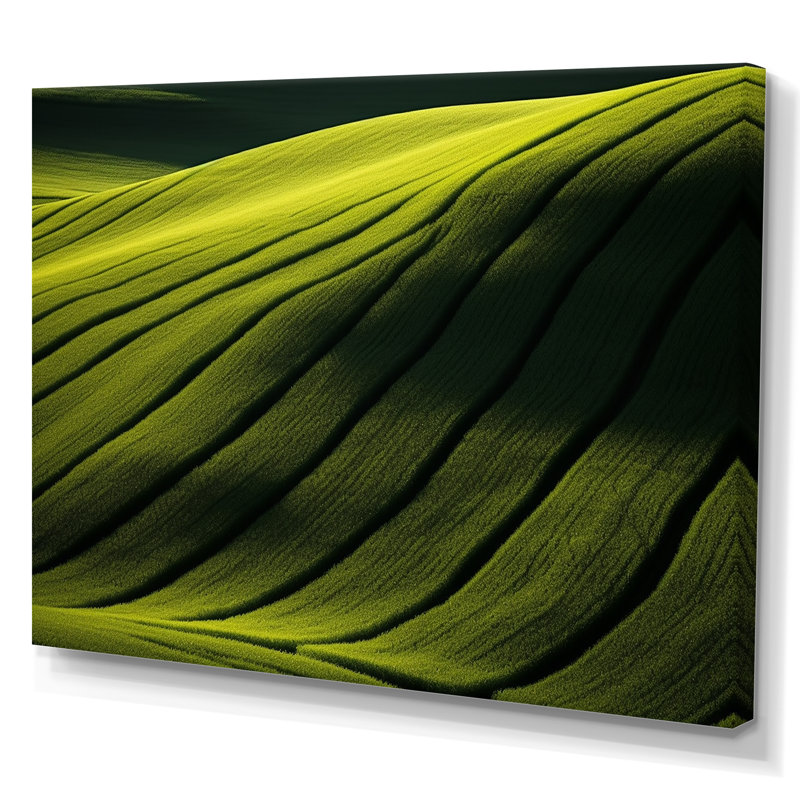 Photographie de prairie verdoyante, Toile tendue, H 16 po x l 32 po x P 1 po